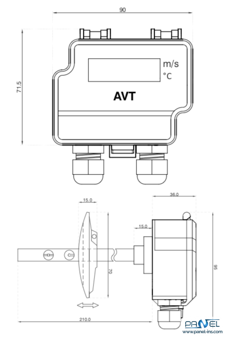 فروشگاه ابزار دقیق پنل ترانسمیتر سرعت AVT